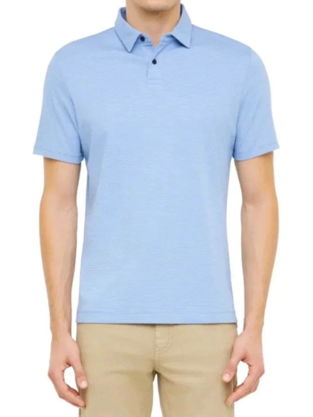 NWT Banana Republic Men's S Blue Short Sleeve Polo Shirt 100% Cotton